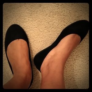 Black Suede Flats